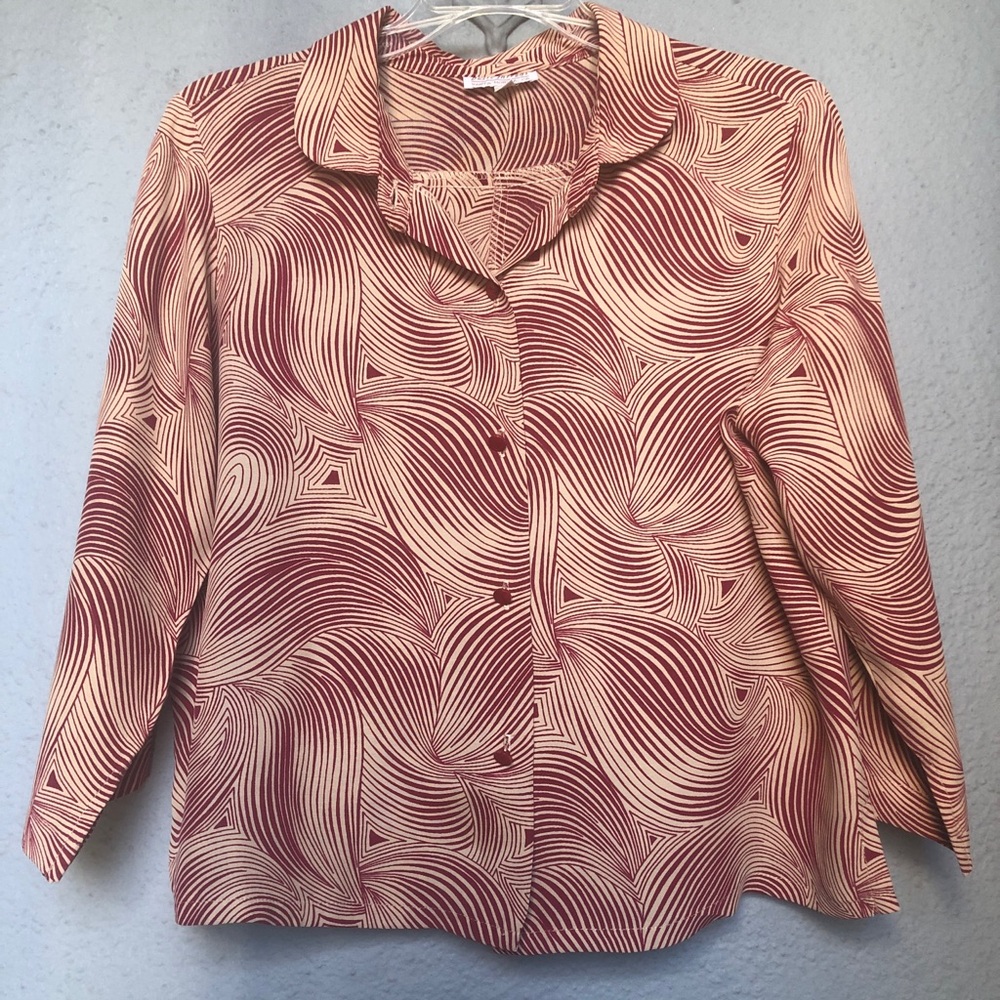 BASIC THREADS Blouse Button Down. Size M